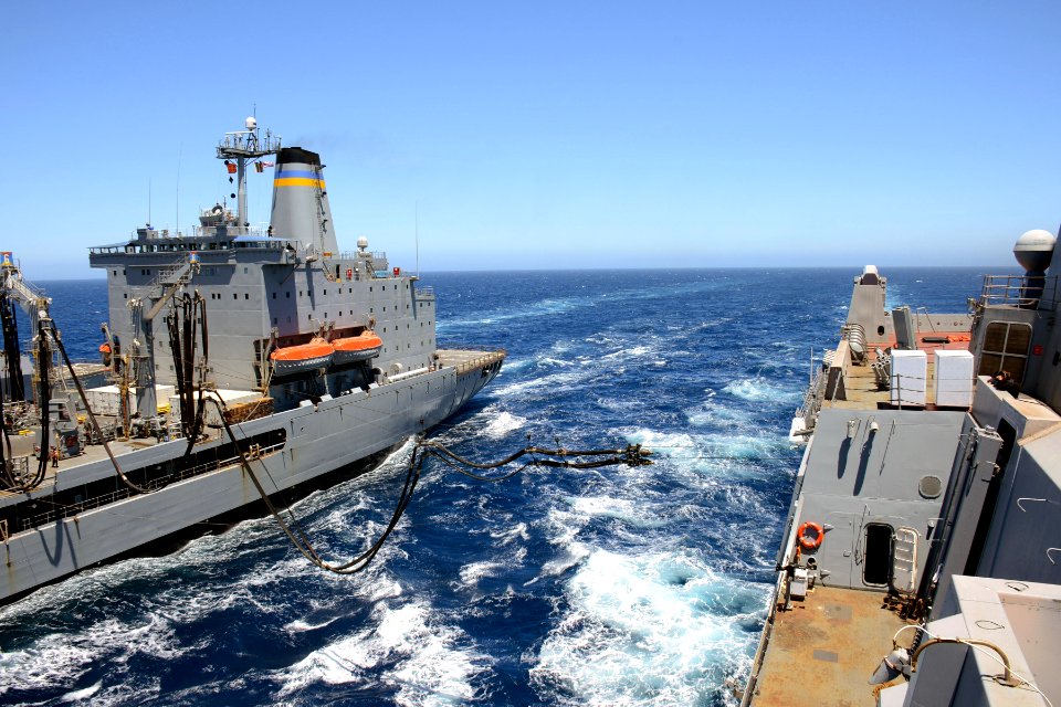 USS Green Bay underway replenishment 140723-N-BB534-168