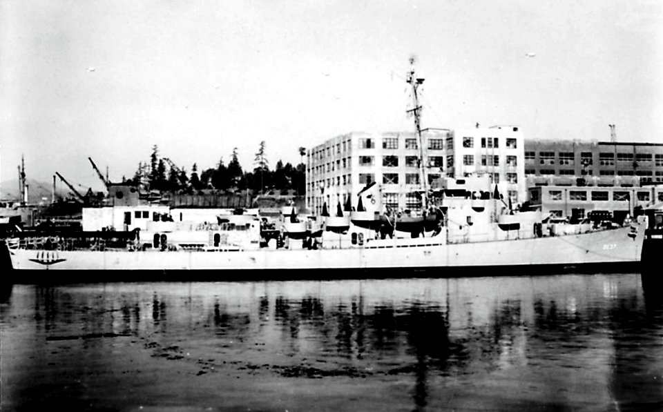 USS Greiner (DE-37) at the Puget Sound Naval Shipyard on 15 August 1943