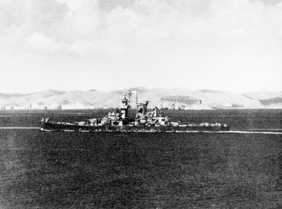 USS Guam (CB-2) off Inchon (Korea) in September 1945