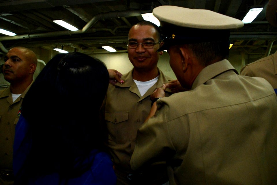 USS Green Bay Senior Chief Pinning 140606-N-BB534-025