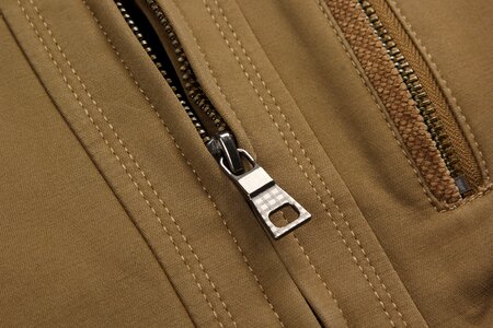 Khaki jacket zip