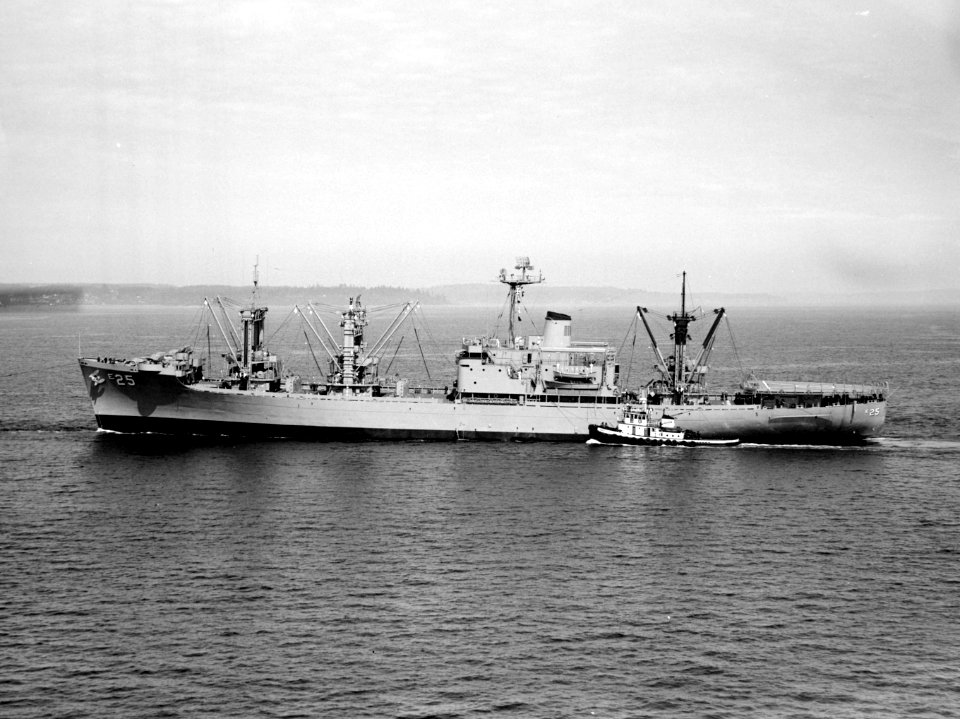 USS Haleakala (AE-25) at sea c1965