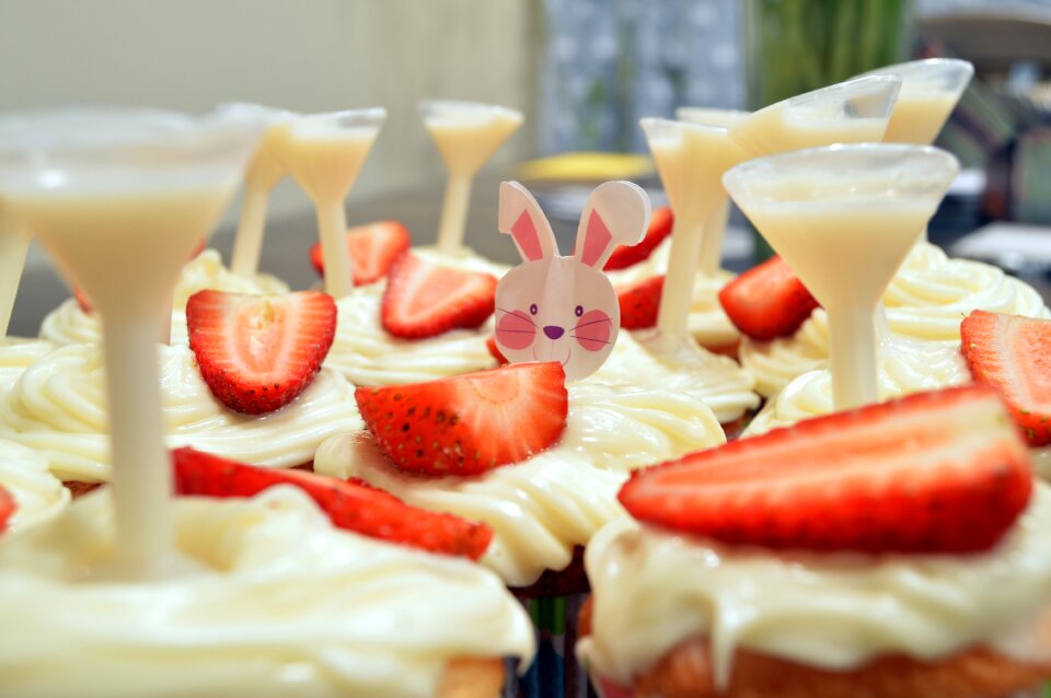 Strawberry strawberries cupcake