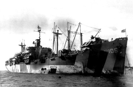 USS Hansford (APA-106) in early 1945