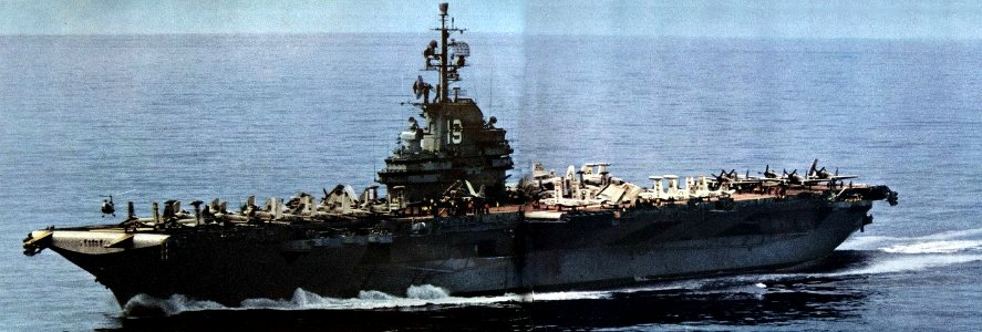 USS Hancock (CVA-19) underway in 1957