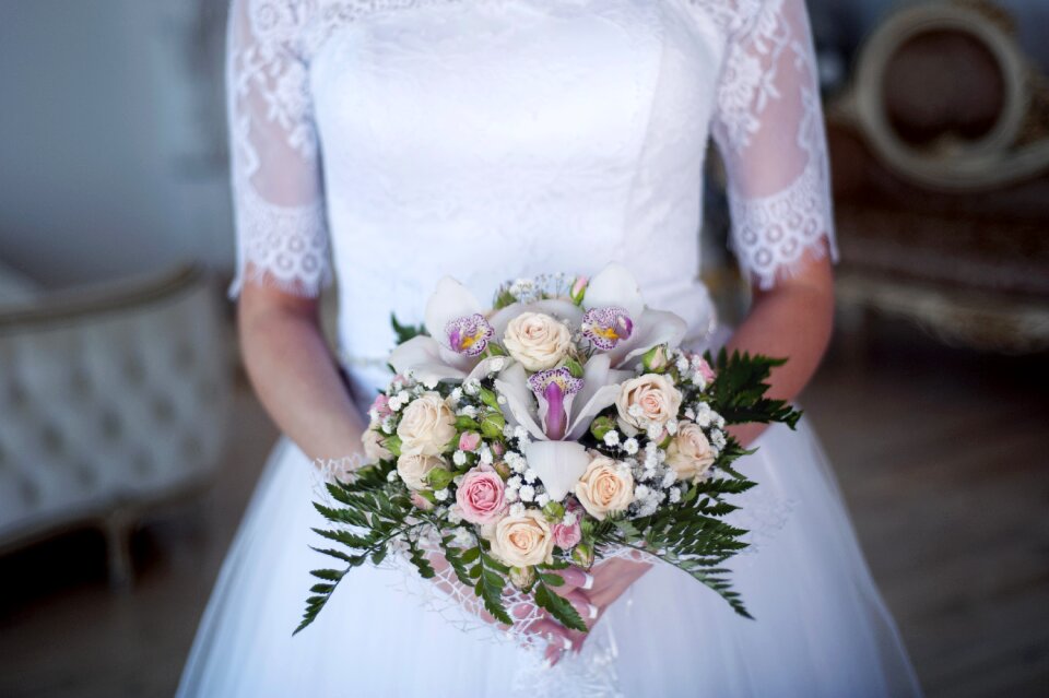 Wedding marriage bouquet photo