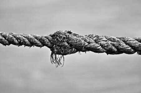 Tied nautical line photo