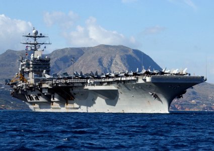 USS Harry S. Truman (CVN 75) departing Greece