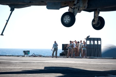 USS Harry S. Truman conducts flight operations. (12663296184)