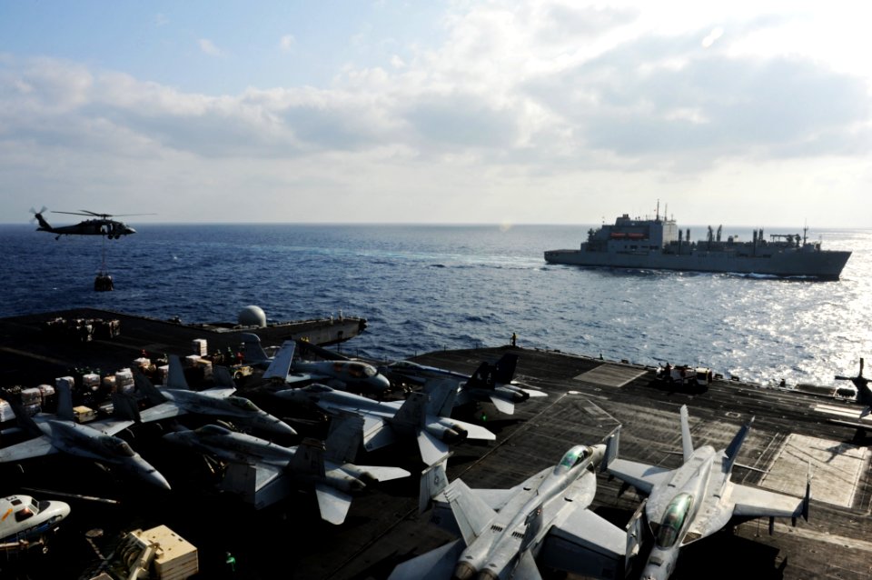 USS Harry S. Truman Replenishes Military Sealift Command DVIDS329514