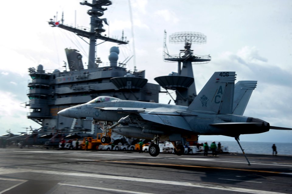 USS Harry S. Truman conducts flight operations. (8387034708)