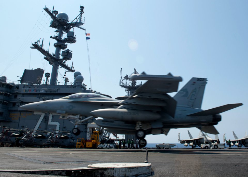 USS Harry S. Truman conducts flight operations. (9069868824)