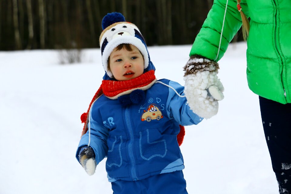 Snowdrift coldly small child