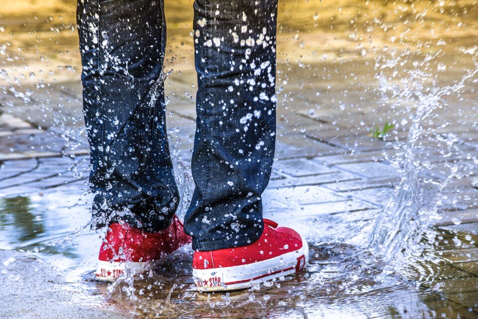 Wet converse shoes