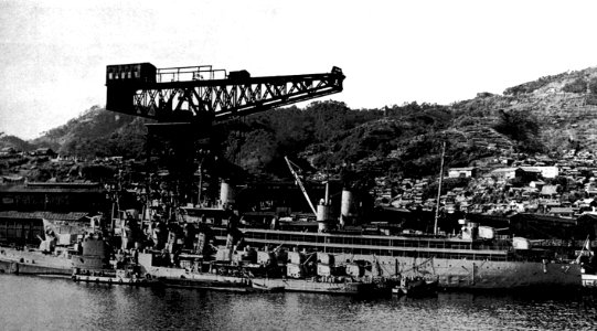 USS Hector (AR-7) at United States Fleet Activities Sasebo, Japan, circa in 1959