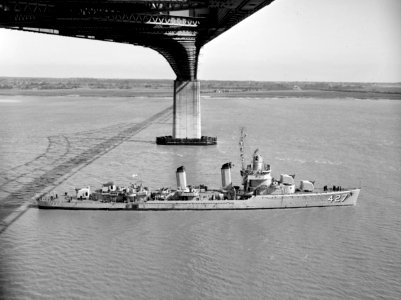 USS Hilary P. Jones (DD-4127) underway on 18 February 1954