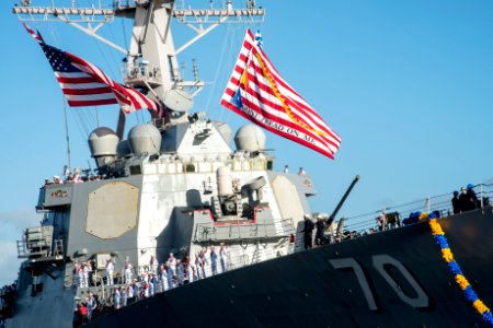 USS Hopper returned to its homeport Joint Base Pearl Harbor-Hickam. (26351366078)