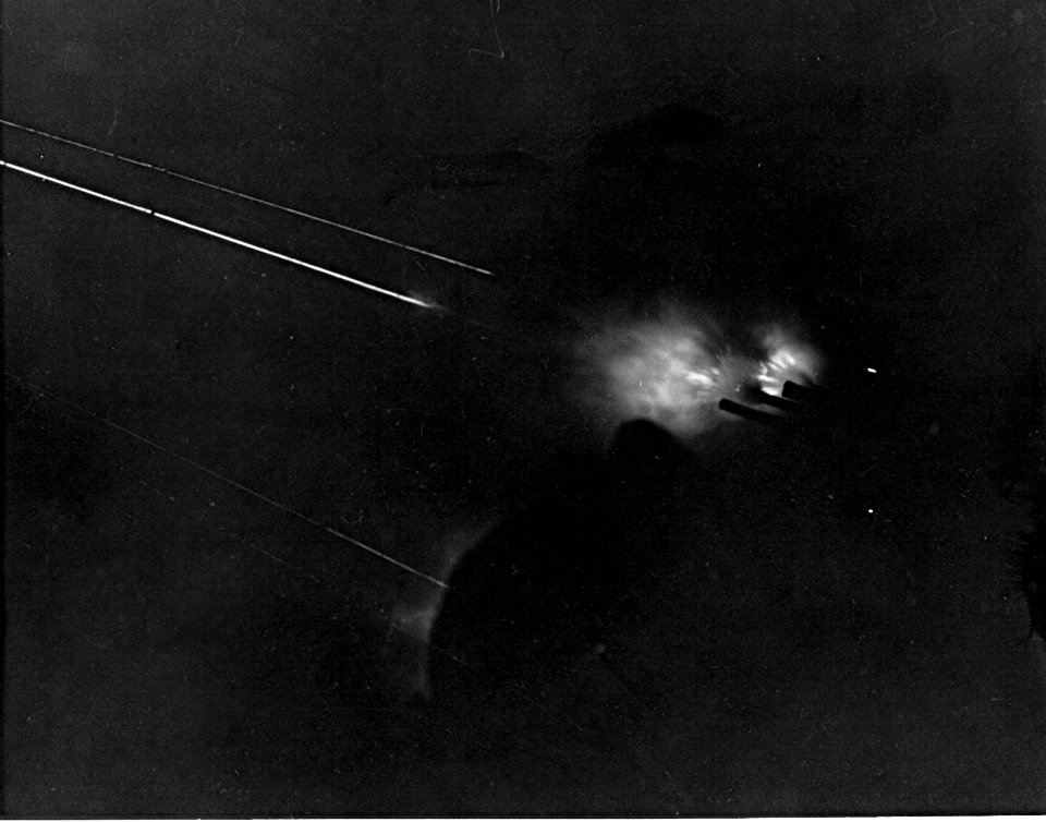 USS Honolulu (CL-48) bombards Shortlands in November 1943