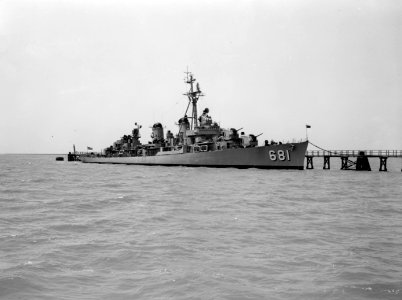 USS Hopewell (DD-681) at the Mare Island Naval Shipyard on 4 June 1952