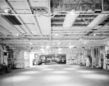 USS Hornet (CVS-12) hangar bay looking forward 1992