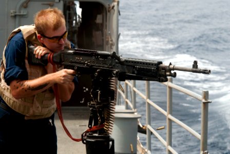 USS Hue City conducts a live-fire exercise. (9034657046)