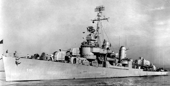 USS Howorth (DD-592) off the Mare Island Naval Shipyard, California (USA), on 3 July 1945 (80-G-450703)