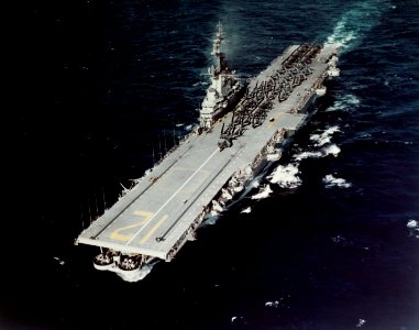 USS Hornet (CVA-12) en route to Guantanamo Bay on 10 January 1954 (80-G-K-17108)
