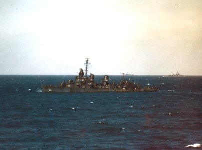 USS Hutchins (DD-476) operating off Okinawa on 1 April 1945 photo