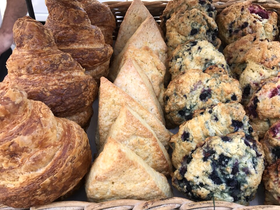 Fresh croissant brown farmer
