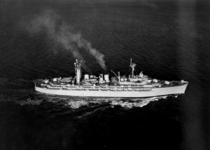 USS Howard W. Gilmore (AS-16) underway in December 1950