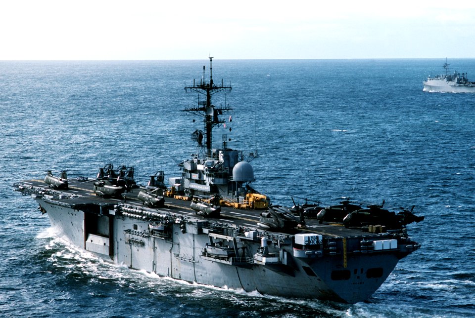 USS Inchon (LPH-12) during Northern Wedding 1986