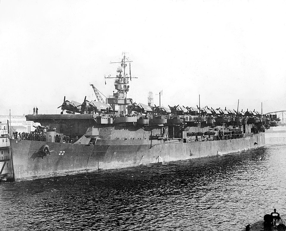USS Independence (CVL-22) in harbour
