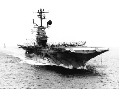 USS Intrepid (CVS-11) underway in the Atlantic Ocean on 15 May 1968