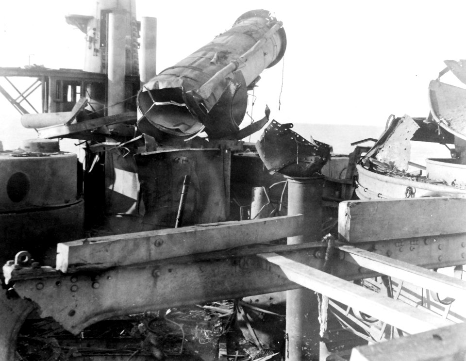 USS Indiana (BB-1), damage following the General William “Billy” Mitchell aerial bombing tests, 1921 (37939820582)