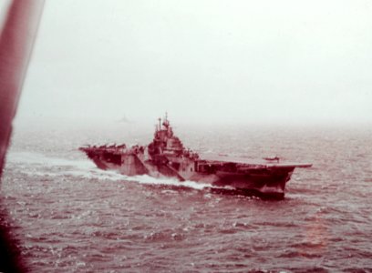 USS Intrepid (CV-11) during Battle of Leyte Gulf 1944 photo