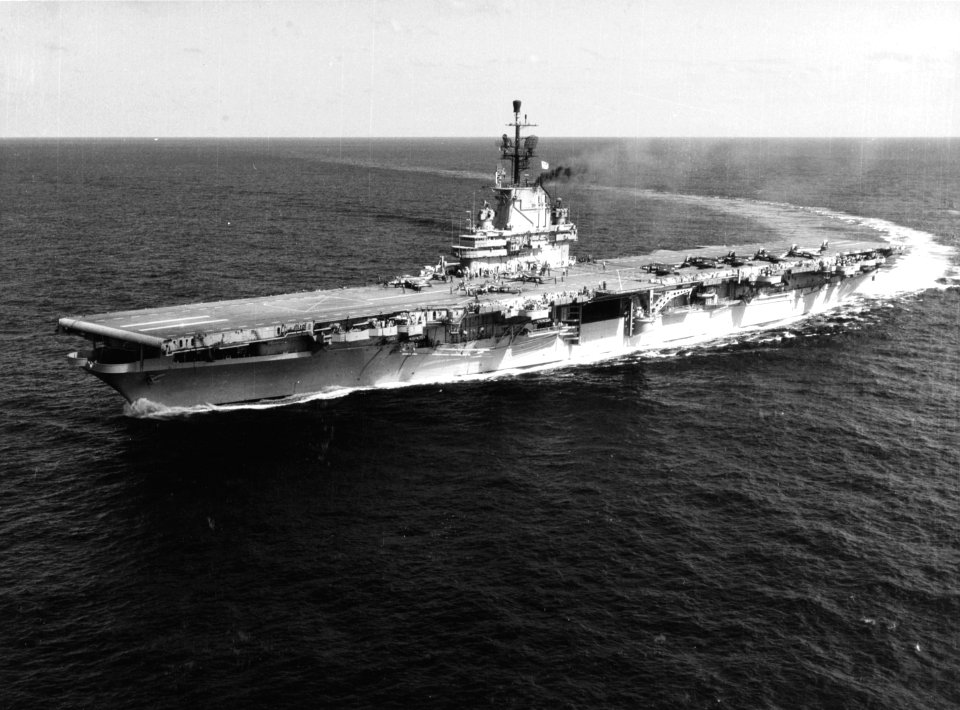 USS Intrepid (CVA-11) operating off Guantanamo Bay on 9 February 1955 (80-G-659612)