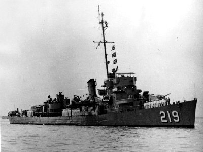 USS J. Douglas Blackwood (DE-219) in 1958 (USN 1035698)