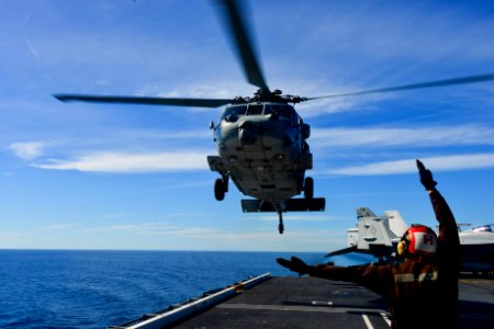 USS John C. Stennis conducts flight operations. (16364468606)