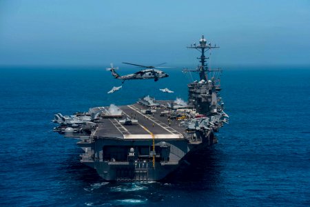 USS John C. Stennis conducts flight operations. (16932318274)