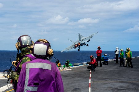USS John C. Stennis conducts flight operations. (28231103804)
