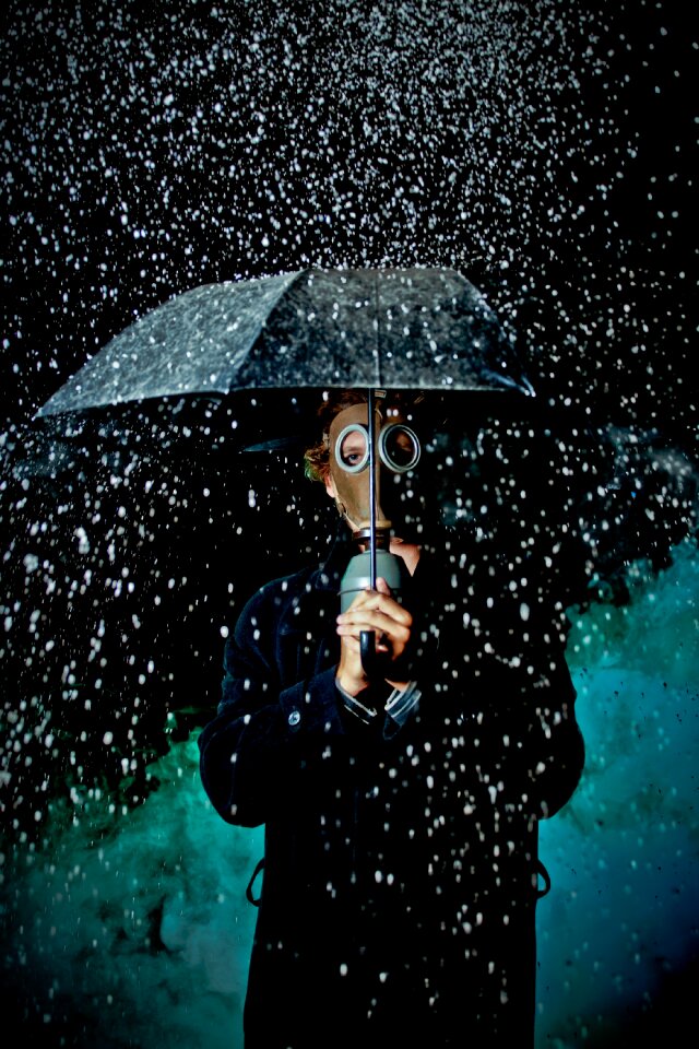 Raining umbrella mask