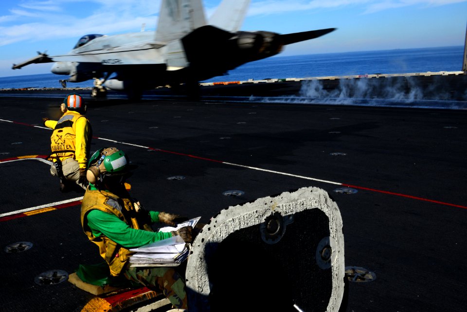 USS John C. Stennis conducts flight operations. (8464481115)