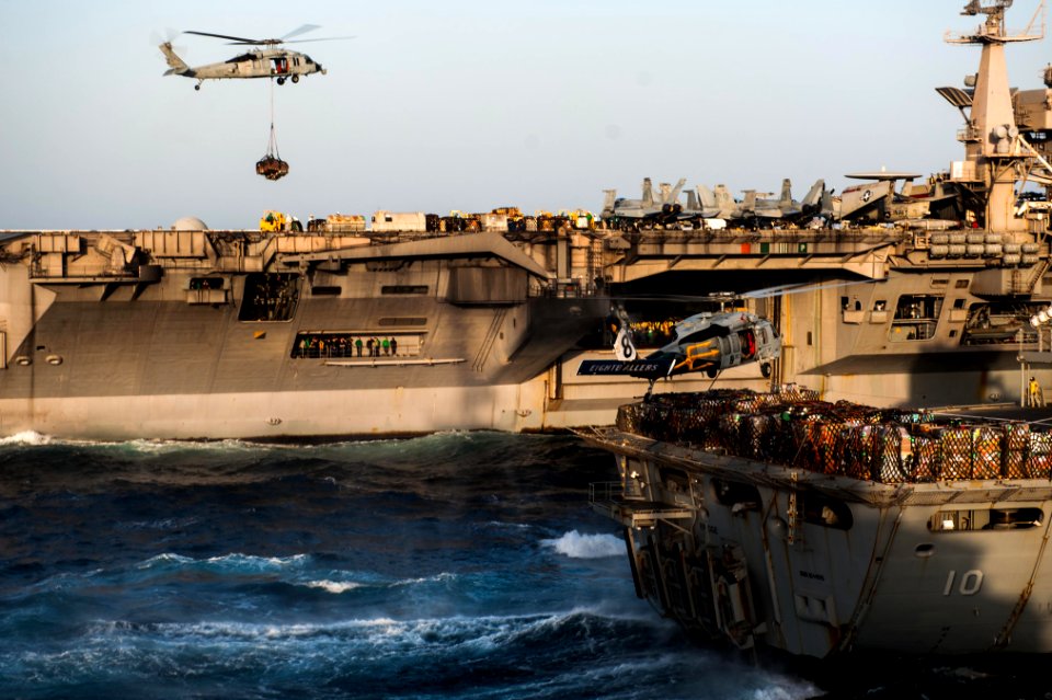 USS John C. Stennis conducts a replenishment. (8489596868)