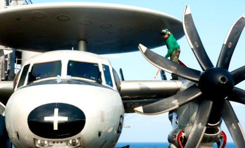 USS John C. Stennis flight deck 120113-N-OY799-506
