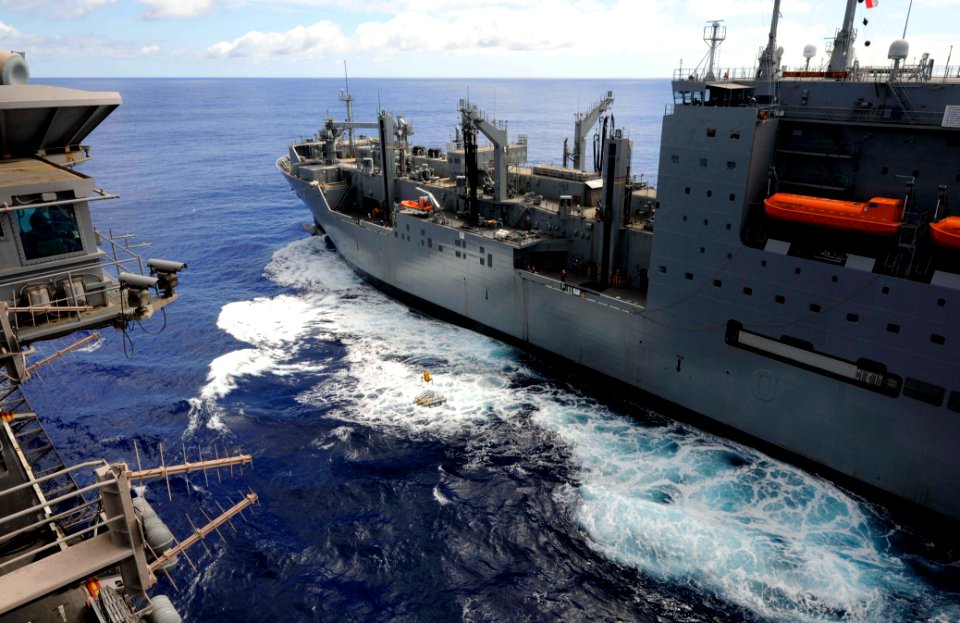 USS John C. Stennis offloads ordnance. (8672851330)