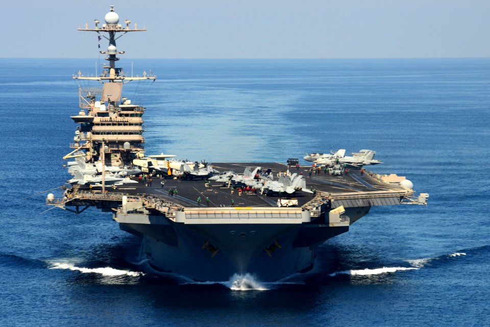 USS John C. Stennis transits the U.S. 5th Fleet area of responsibility. (8465580436)