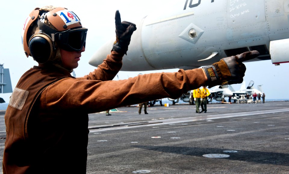 USS John C. Stennis flight deck operations 120927-N-OY799-300
