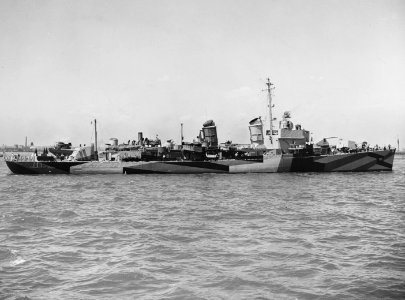 USS John W. Weeks (DD-701) off Kearny, New Jersey (USA), circa in July-August 1944 (19-N-70079)