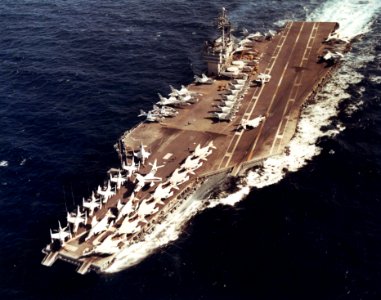 USS John F. Kennedy (CVA-67) underway, circa in 1970 (NNAM.1996.488.128.007)