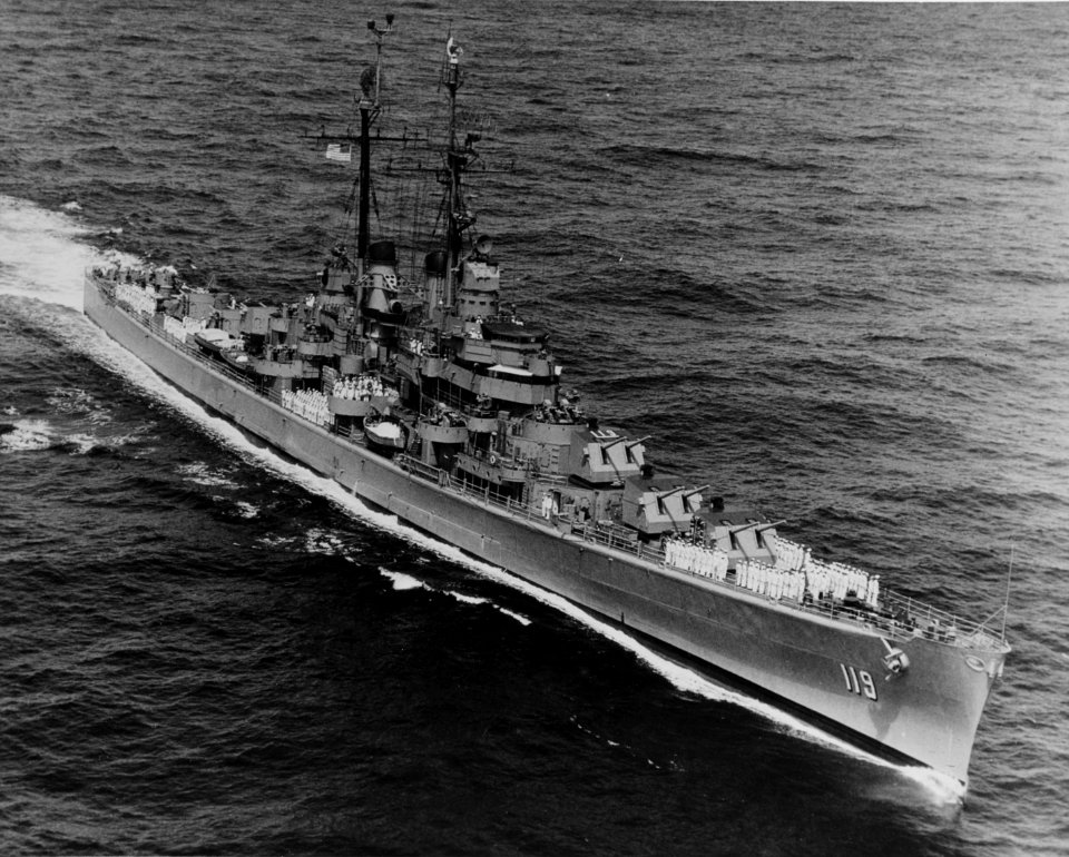 USS Juneau (CLAA-119) underway on 1 July 1951 (NH 96890)